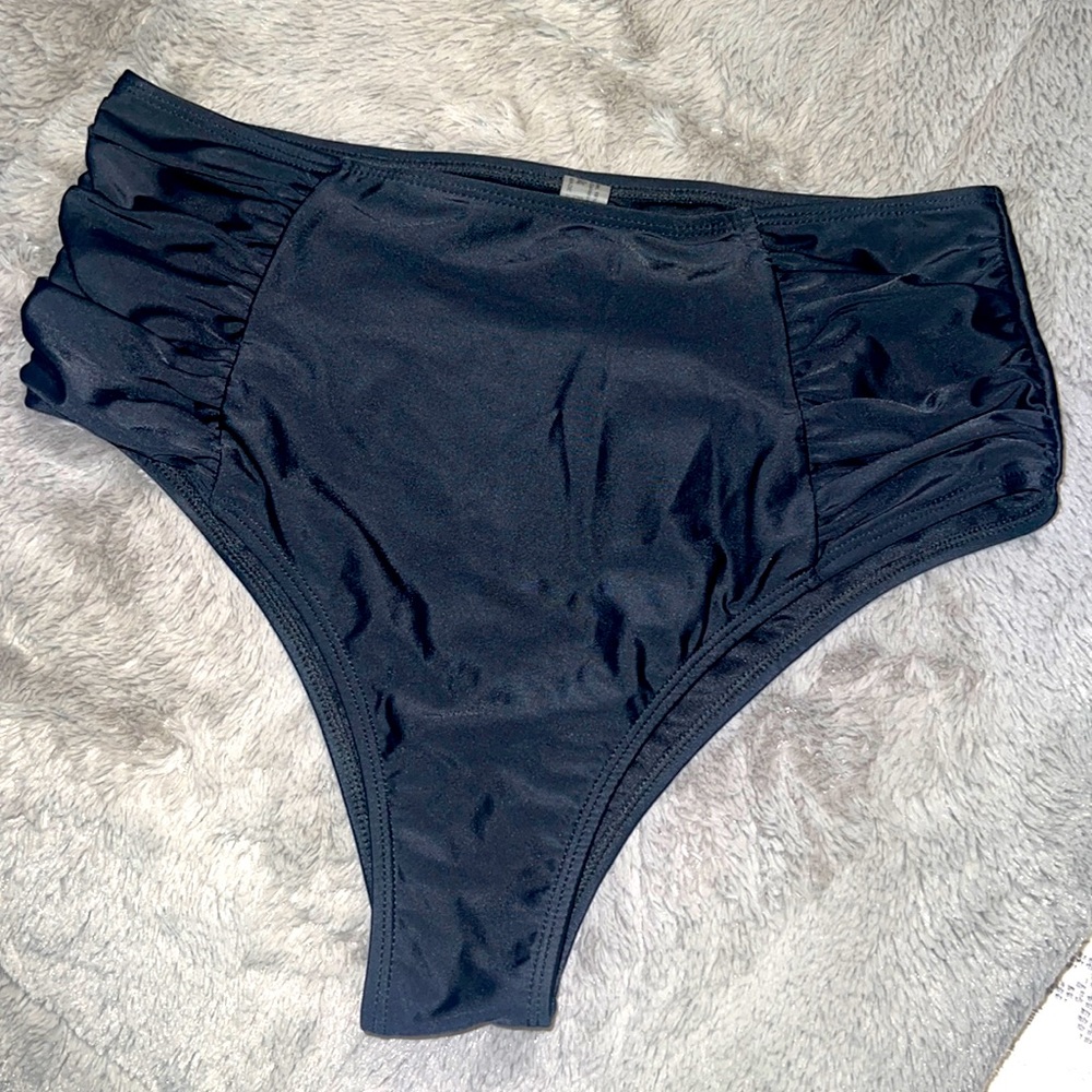 Women’s Black High Waist Swim Bottom
